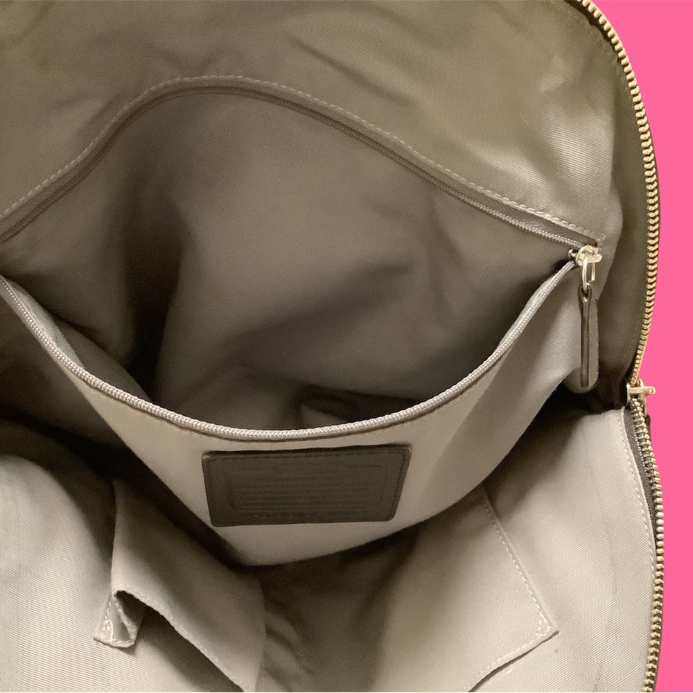 Black Coach Dome Sachel. New, gently used as sample. Coach tags. Zipper closer. - Picture 6 of 6